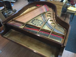 Steinway Model O with new sounding board, finish, and strings installed